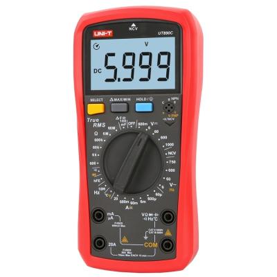 China UNIT True RMS UT890C UT890D+ Digital Multimeter Range DC AC Frequency Capacitance Temperature Tester Manual Backlight UT890C for sale