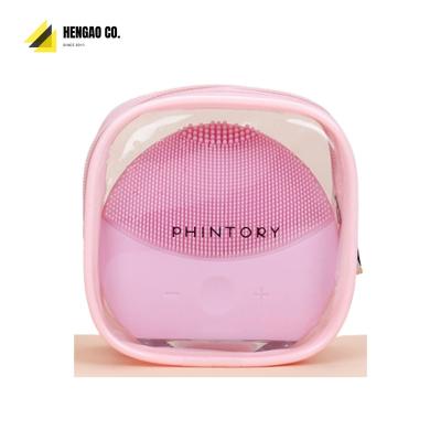 China Fashion Wide 4 Inch PVC Woman Transparent Cosmetic Portable Outdoor Travel Bag Picnic Purse Wholesale Purchasing for sale