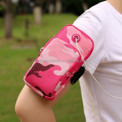 China Universal Anti-theft Nylon Zipper Pouch Anti-theft Nylon Bag Two Arm Bag Mobile Phone Arm Swing Arm Swing Sport Gym Custom Print for sale