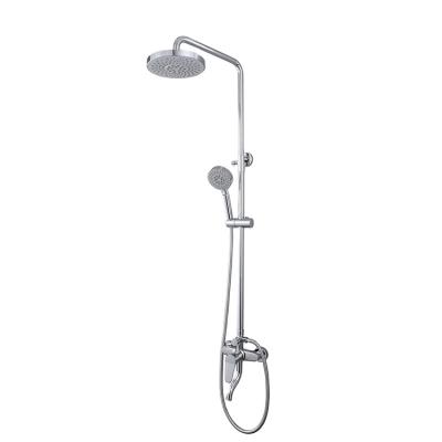 China With Sliding Bar HGAO Sanitary Ware Exposed Wall Mounted Bathroom Shower Faucet Taps Rainfall Set for sale