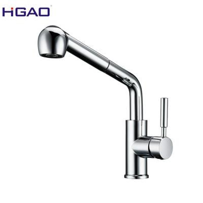 China Thermostatic Faucets Low Pressure Kitchen Rotary Faucet With Pull Out Sprayer 304 Nickel Mixer Stainless Steel Brushed Kitchen Sink Faucet for sale