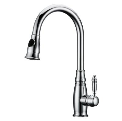 China Modern Brass Sanitary Metered Faucets Cold And Hot Water Mixer Tap Two Ways Kitchen Sink Faucet With Shower for sale