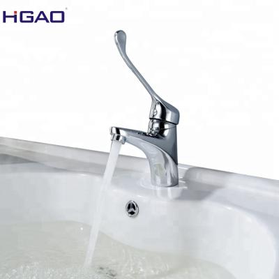 China Thermostatic Faucets Elbow Open Faucet Brass Chrome Plated Open Elbow Basin Mixer Hospital Faucet 2 - 99 Sets for sale