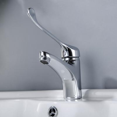 China Torneira thermostatic banheiro faucets hot water lab brass faucet elbow touch medical faucet handle basin faucet and cold long for sale