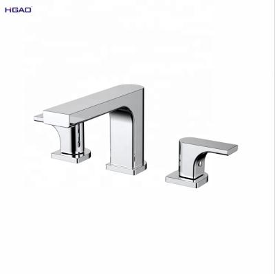 China With Slide Bar Bath Faucet Trim Valve Included Polished Chrome Two Handle Deck Mounted Tub Faucet With Hoses for sale