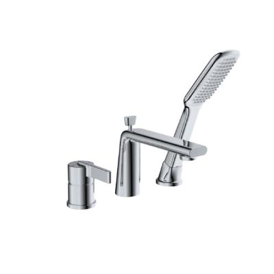 China Without Slide Bar Huagao Faucet Brass Three Sets Tap Bathtub Faucet Set Bath Shower Mixer Tap for sale