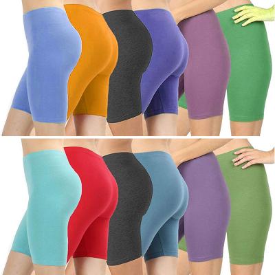 China Snagging resistance women fitness shorts pants slim casual ladies slim waist protective high bottom knee length summer pants shorts for cycling en venta