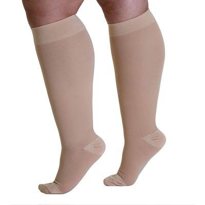 중국 Breathable 6XL 7XL PLUS SIZE UNDERWEAR knee compression socks varicose veins women high in feet 판매용