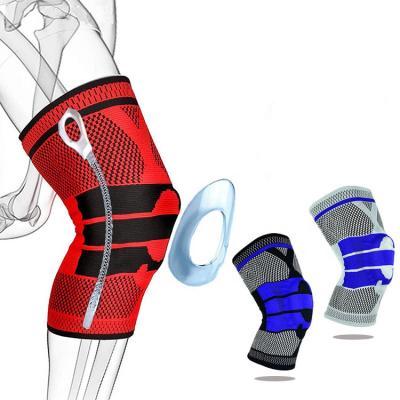 Китай 1 Pcs Knee Patella Protector Brace Silicone Spring Basketball Running Compression Adult Multicolor Knee Brace продается