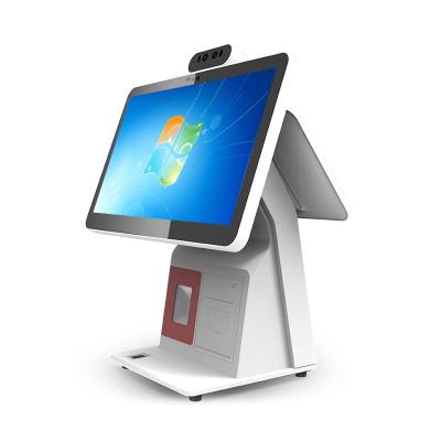 China Dual SDK Touch Screen POS System With Camera Windows Cash Register All In One for sale