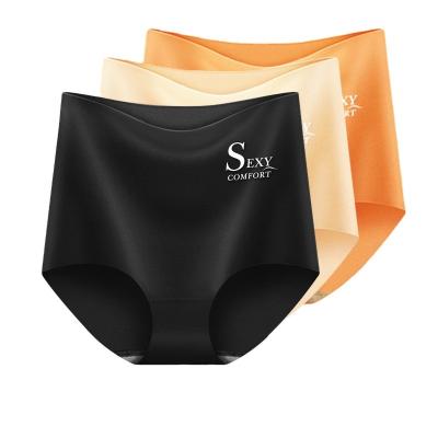 China Women's Breathable Underwear With High Waist Abdomen Buttocks Ice Silk Triangle Cotton Body Shaper Panties for sale