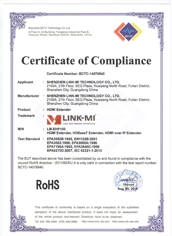 RoHS - Shenzhen LINK-MI Technology Co., Ltd.