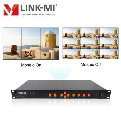 China 1x9 Splitter Modes LINK-MI 3x3 Video Wall Controller For 9 LCDs/TV Inputs HDMI+VGA+AV+USB Splicing Display TV Wall Processor for sale