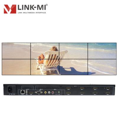 China 1x8 Split Assignment LINK-MI 2x4 4x2 1x8 Video Wall Controller HDMI/VGA/AV/Audio/USB Between 8 HDMI Outputs 1080P TV Wall Processor for sale