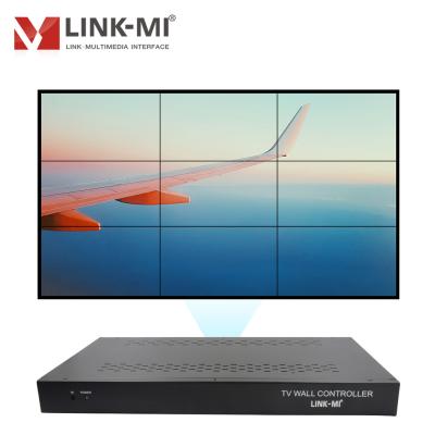 China LINK-MI 3x3 Video Wall Controller USB+HDMI+DVI+VGA Input 180 Degree Rotation RS232 Legend Remote Control Built-in Flying Zoom LM-TV09M for sale