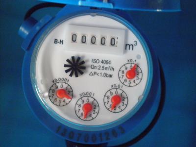 China 15mm Enige Straalwatermeter met 5 Wielen, Lichaam van het de Metermessing van het Koud Water het Droge Water Te koop