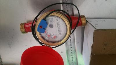 China Brass MultiJet Dry Dial Hot Water Meter Vane Wheel , Portable Domestic Water Meter for sale