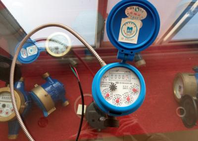 China AMR Pulse Output Single Jet Water Meter Dry Dial Plastic Brass Body for sale