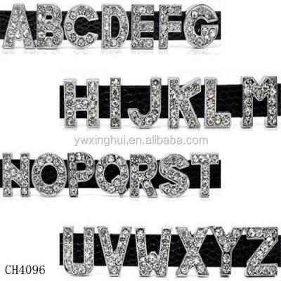 China Wholesale ALLOY China Fashion 8mm Slide Letter Charms For Jewelry for sale