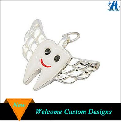 China Fashionable Hot Wholesale Tooth Angel Charm, Dentist Charm Tooth Charm Teeth Pendant For Jewelry for sale