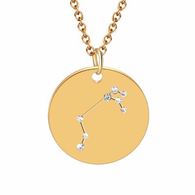 China Wholesale Cute Fashion Jewelry 18K Gold Plated 12 Zodiac Charms For Christmas Gifts for sale