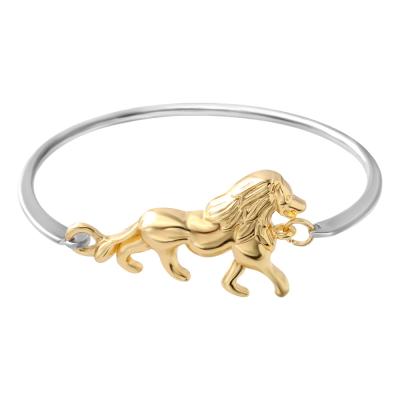 China Lion Head Bangle Gold Plating Cuff Bangle Mens Stainless Steel Jewelry Bracelet ALLOY Bangle Silver for sale