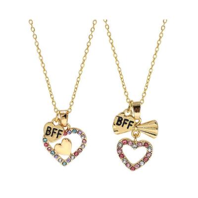 China BFF's Heart Best Friends Necklaces Zinc Alloy Cute Forever Necklaces for sale