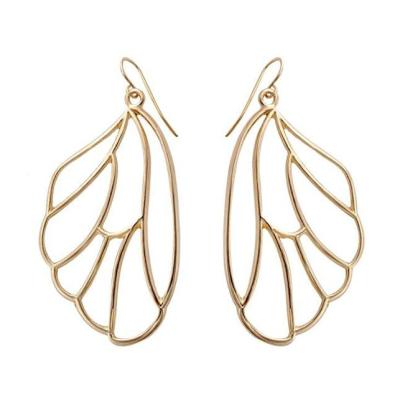 China Cute Butterfly Wing Earrings Dragonfly Wing Earrings in Gold Color for sale