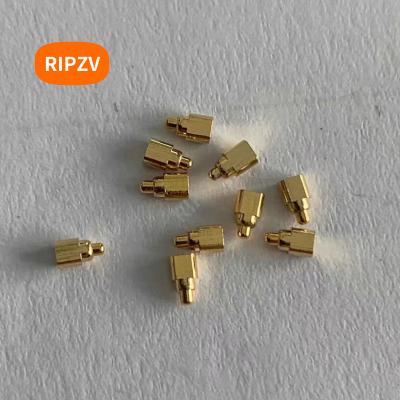 China Good quality gold plated computer pins female and male thin charing smt electrode earbuds drill pogo pin 2mm for sale