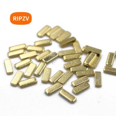 China rectangles adjust sheet gold electronic copper plated copper brass terminal connectors SMD sheet SMD test pad contact rectangles for sale