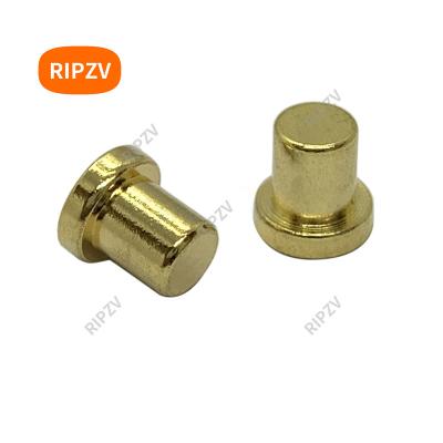 China Customization full pogo pin female smt brass gold plated test connector for electronic PCB pin 4MM 4x4.1mm drum connector for sale