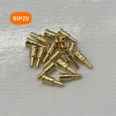 China 1000Pcs 1.8x4.5 Concave Pad Connector Pogo Pin Contact 7.0mm Size Brass Female Gold Plated Target For Spring Probe To Join 1.8x4.5mm for sale