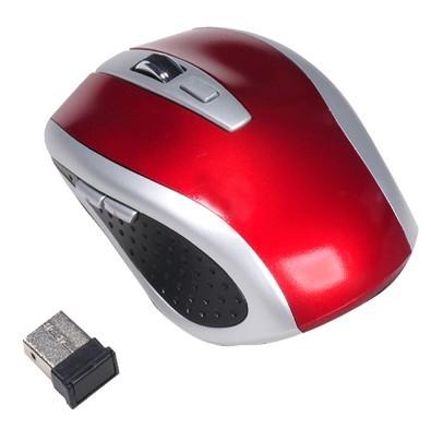 China Red Varnish Surface1200 dpi 2.4G Wireless Mouse With USB Nano Receiver For Windows XP for sale