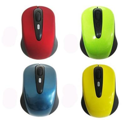 China 1000DPI Version 2.0 Red / Green / Yellow Bluetooth Cordless Mouse For Windows XP System for sale