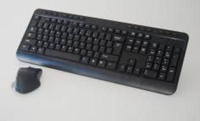 China Computer Desktop 2.4G Black  Wireless / Cordless Keyboard Mouse Combo With DPI Switch for sale