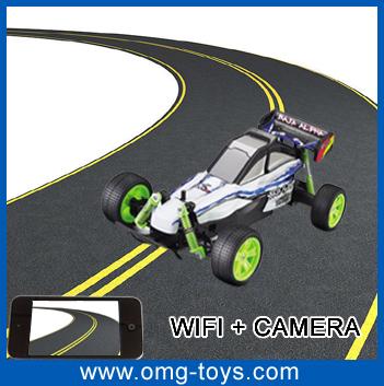 China Iphone System 15m/hrs G-sensor Function Remote Wifi Controlled Outdoor RC Cars With Camer for sale