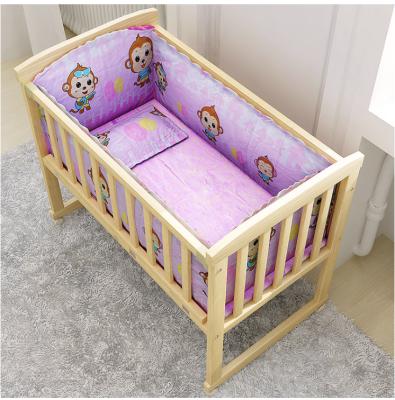 China Safety Wooden Railing Folding Environmental Protection HQSLP Baby Crib Crib Cozy Crib for sale