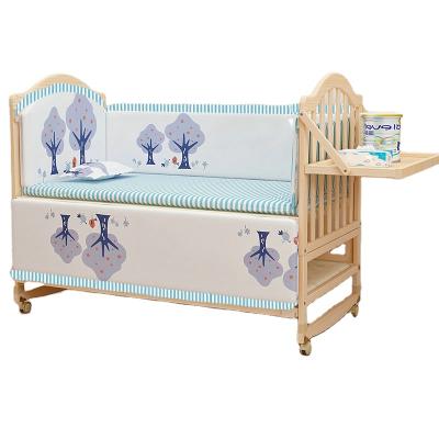 China Custom Crib Environmental Protection HQSLP Wooden Mattress Baby Multifunctional Crib for sale