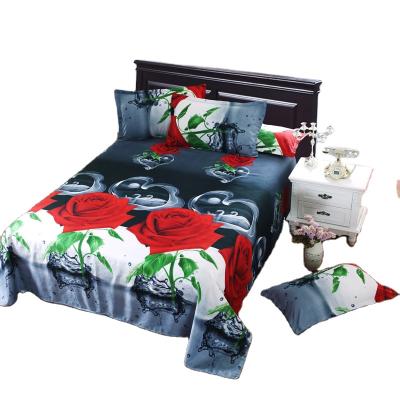 China HQSLP 3D Cotton Printing Nondisposable Bedding Set Bedding Sheets Set 1000 Egyptian Cotton Modal Bedding Set for sale