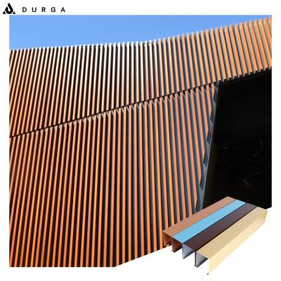 China Artistic Aluminum Linear Wood Metal System Ceilings Decorative Suspended Ceiling for sale