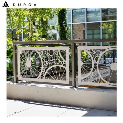 중국 Powder Coated Custom Outdoor Laser Cut Aluminum Balcony Garden Fence Perforated Railings Screen 판매용