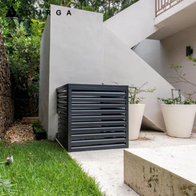 China Anti-Corrosion and Durable Outdoor Custom Aluminum Canopy Carving Metal Heat Pump Cover Air Conditioner Cover for sale