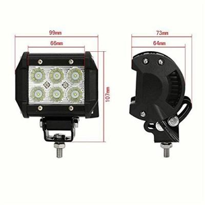 China China high quanlity black 18W Aluminum Housing Truck/SUV/ATV LED Car Work Light Bar for sale