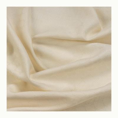 China Organic precision woven fabric 8 lbs 73cm width 20%silk 80%viscose jacquard 30102 white boski fabric for sale