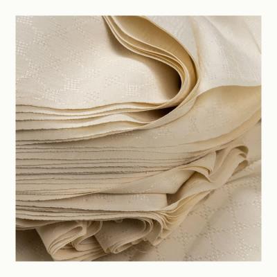 China Organic machine textile 8 lbs 73cm width jacquard 40%silk 60%viscose white boski fabric for sale