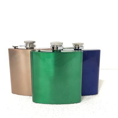 China New Design Wine Jar Stainless Steel Hip 6oz Flask Metal Wine Liquor Flask Drinkware Eco-friendly Wine Bottle for sale