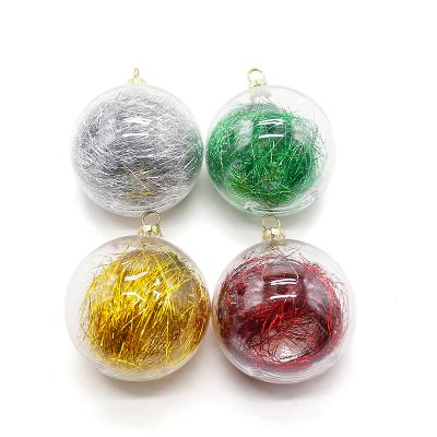 China Christmas Bauble 8cm Sublimation Ball Clear Blank Christmas Ornaments For Sublimation Ink Transfer Printing Heat Press DIY Christmas Gifts Craft for sale