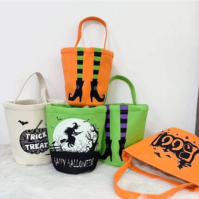 China Cute Basket For Halloween Hot Buckets Of Trick Or Treat Kids Halloween Sale Baskets For Kids Candy Bags Decorative Ghost Pumpkin Supplies for sale