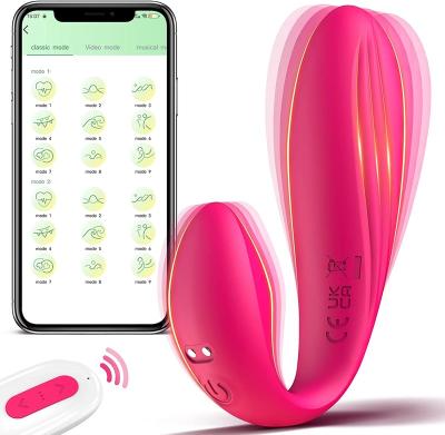 China Liquid silicone 10 Classic Vibration Modes APP Remote Control G-spot Clitoral Wearable   Vibrator Pantie Massager Waterproof Adult Anal Sex Toys for sale