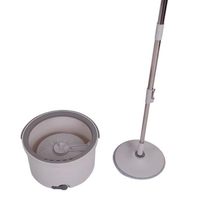 China 2021 Sustainable Hand Mop 360 Freestanding With Bucket Rotate Round Microfiber Flat Mop for sale